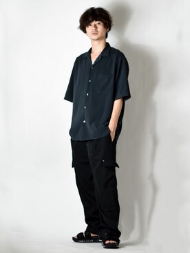 「オープンカラー」｜「アイテム（その他）」を使った、tendon...🚶‍♂️さん（メンズ・168cm）の夏コーディネート