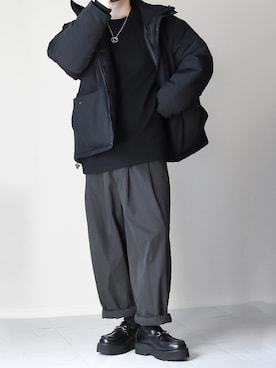 「CREARE -LINO-（クレアーレリノ）のアイテム（ダウンジャケット/コート）」を使った、tendon...🚶‍♂️さん（メンズ・168cm）の冬コーディネート