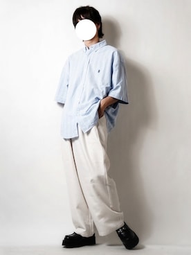 「サックスブルー」｜「アイテム（その他）」を使った、tendon...🚶‍♂️さん（メンズ・168cm）の春コーディネート