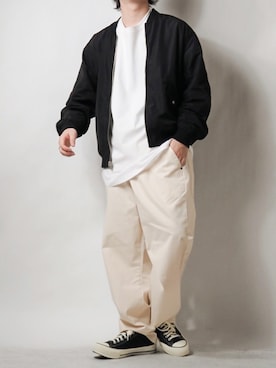 「URBAN RESEARCH Sonny Label（アーバンリサーチサニーレーベル）のアイテム（MA-1）」を使った、tendon...🚶‍♂️さん（メンズ・168cm）の春コーディネート