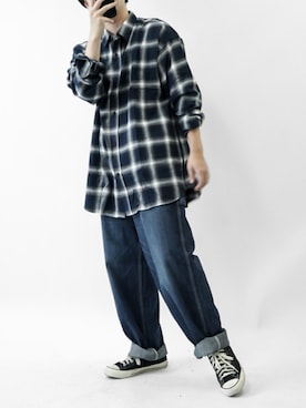 「EDWIN」｜「アイテム（スニーカー）」を使った、tendon...🚶‍♂️さん（メンズ・168cm）の秋コーディネート