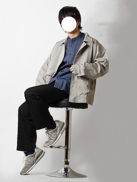 「CREARE -LINO-（クレアーレリノ）のアイテム（ブルゾン）」を使った、tendon...🚶‍♂️さん（メンズ・168cm）の秋コーディネート