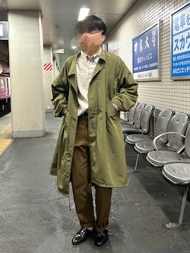 「アイテム（モッズコート）」を使った、ﾋﾛｾ_167さん（メンズ・167cm）の秋コーディネート