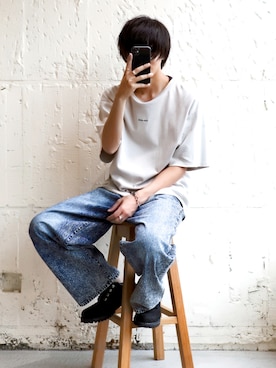 「LIDNM（リドム）のMULTI CHAIN BRACELET（ブレスレット）」を使った、やそさん（メンズ・181cm）の夏コーディネート