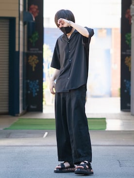 「LIDNM（リドム）のMULTI CHAIN BRACELET（ブレスレット）」を使った、やそさん（メンズ・181cm）の夏コーディネート