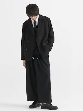 「remer（リメール）のアイテム（テーラードジャケット）」を使った、やそさん（メンズ・181cm）の冬コーディネート