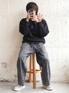 「ADRER（アドラー）のADRER バラシシュウビッグスウェット（スウェット）」を使った、やそさん（メンズ・181cm）の秋コーディネート