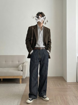 「Maison Margiela（メゾンマルジェラ）のアイテム（Fragrance、シルバー系）」を使った、やそさん（メンズ・181cm）の春コーディネート