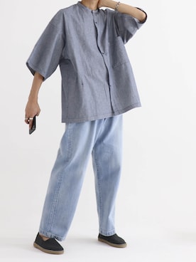 「LIDNM（リドム）のMULTI CHAIN BRACELET（ブレスレット）」を使った、やそさん（メンズ・181cm）の夏コーディネート