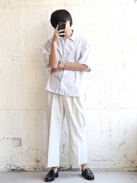 「LIDNM（リドム）のMULTI CHAIN BRACELET（ブレスレット）」を使った、やそさん（メンズ・181cm）の夏コーディネート