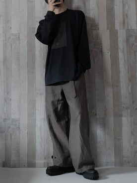 「stein（シュタイン）のアイテム（トップス）」を使った、やそさん（メンズ・181cm）の春コーディネート