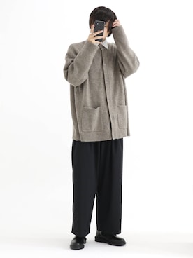 「モヘアカーディガン」｜「アイテム（その他）」を使った、やそさん（メンズ・181cm）の春コーディネート