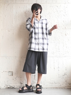 「LIDNM（リドム）のMULTI CHAIN BRACELET（ブレスレット）」を使った、やそさん（メンズ・181cm）の夏コーディネート