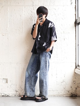 「LIDNM（リドム）のMULTI CHAIN BRACELET（ブレスレット）」を使った、やそさん（メンズ・181cm）の夏コーディネート