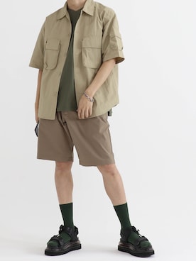 「LIDNM（リドム）のMULTI CHAIN BRACELET（ブレスレット）」を使った、やそさん（メンズ・181cm）の夏コーディネート