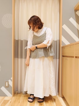 「キャミビスチェ」｜miki𓆸 𓂂.さん（レディース・154cm）の秋コーディネート