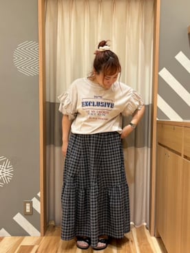 「袖フリル」｜miki𓆸 𓂂.さん（レディース・154cm）の秋コーディネート