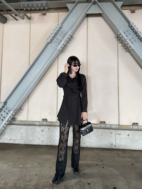 「アイテム（シャツワンピース）」を使った、LVEU.さん（レディース・163cm）の冬コーディネート