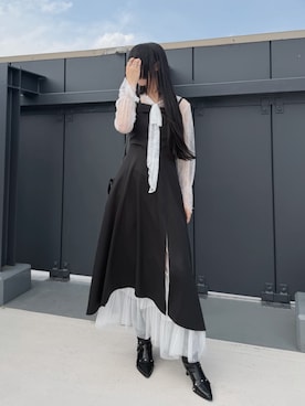 「LVEU.（ラブユ.）のアイテム」を使った、LVEU.さん（レディース・170cm）の夏コーディネート