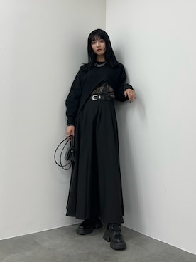「LVEU.（ラブユ.）のアイテム」を使った、LVEU.さん（レディース・163cm）の冬コーディネート