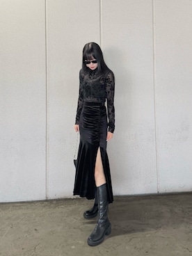 「アイテム（スカート）」を使った、LVEU.さん（レディース・163cm・20代）の冬コーディネート