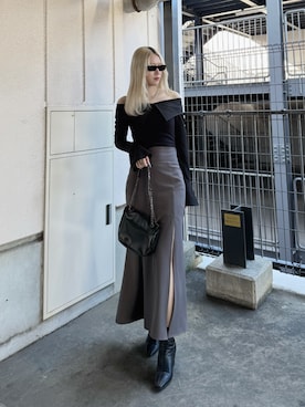 「LVEU.（ラブユ.）のアイテム」を使った、LVEU.さん（レディース・170cm）の春コーディネート