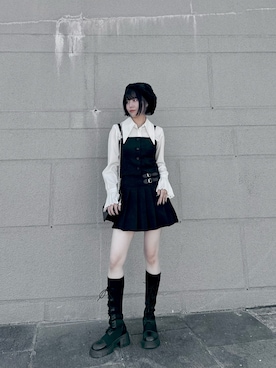 「アイテム（ハンチング/ベレー帽）」を使った、LVEU.さん（レディース・163cm・20代）の秋コーディネート