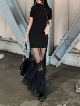 「チュールスカート」｜LVEU.さん（レディース・170cm）の春コーディネート
