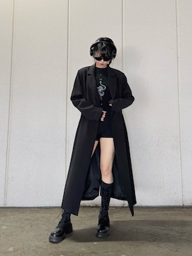 「アイテム（ステンカラーコート）」を使った、LVEU.さん（レディース・163cm・20代）の秋コーディネート