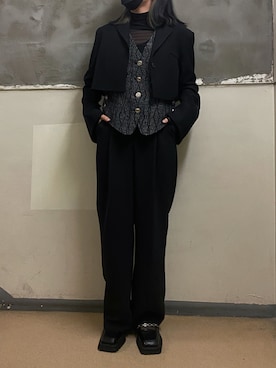 「LVEU.（ラブユ.）のアイテム（ジャケット/アウター）」を使った、LVEU.さん（レディース・163cm）の秋コーディネート