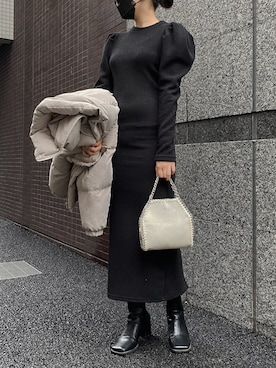 「LVEU.（ラブユ.）のアイテム（ジャケット/アウター）」を使った、LVEU.さん（レディース・163cm）の冬コーディネート
