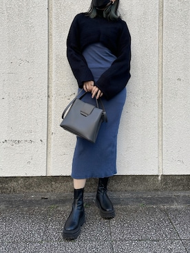 「LVEU.（ラブユ.）のアイテム」を使った、LVEU.さん（レディース・163cm）の冬コーディネート