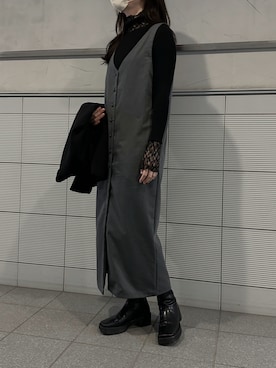 「LVEU.（ラブユ.）のアイテム」を使った、LVEU.さん（レディース・169cm）の春コーディネート