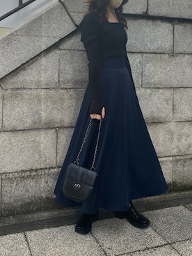 「LVEU.（ラブユ.）のアイテム」を使った、LVEU.さん（レディース・169cm）の冬コーディネート