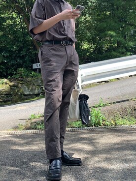 「nowm（ノウム）のアイテム（パンツ）」を使った、masaさん（メンズ・168cm）の秋コーディネート