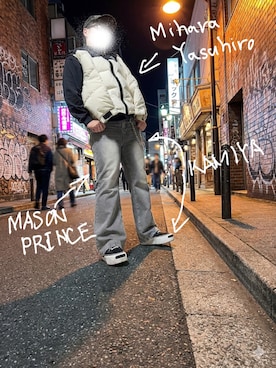 「KAMIYA（カミヤ）のアイテム」を使った、ロウタリーさん（メンズ・178cm）の冬コーディネート