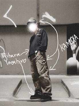 「アイテム（ポロシャツ）」を使った、ロウタリーさん（メンズ・178cm）の冬コーディネート