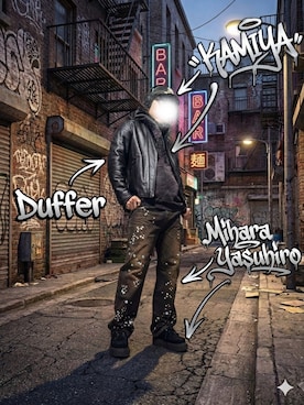 「The DUFFER of ST.GEORGE（ザダファーオブセントジョージ）のアイテム」を使った、ロウタリーさん（メンズ・178cm）の冬コーディネート