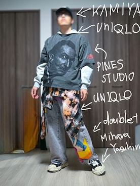 「Maison MIHARA YASUHIRO（メゾンミハラヤスヒロ）のアイテム」を使った、ロウタリーさん（メンズ・178cm）の春コーディネート