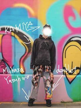 「KAMIYA（カミヤ）のアイテム」を使った、ロウタリーさん（メンズ・178cm）の秋コーディネート