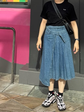 「Bershka（ベルシュカ）のアイテム」を使った、Ricoさん（レディース・163cm）の夏コーディネート
