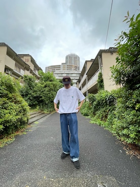 「HUF（ハフ）のアイテム（帽子）」を使った、Ryuichi Kawagishiさん（メンズ・172cm）の夏コーディネート