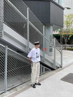 「HUF（ハフ）のアイテム（ニットキャップ/ビーニー）」を使った、Ryuichi Kawagishiさん（メンズ・172cm）の春コーディネート