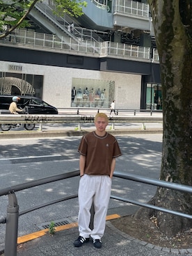「HUF（ハフ）のアイテム（その他パンツ）」を使った、Ryuichi Kawagishiさん（メンズ・172cm）の春コーディネート
