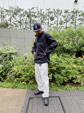 「HUF（ハフ）のアイテム（スウェット）」を使った、Ryuichi Kawagishiさん（メンズ・172cm）の秋コーディネート