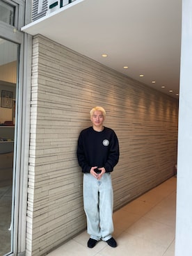 「HUF（ハフ）のアイテム（スウェット）」を使った、Ryuichi Kawagishiさん（メンズ・172cm）の秋コーディネート