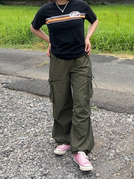「CONVERSE（コンバース）のアイテム」を使った、miyo_teさん（骨格ストレート・レディース・158cm）の夏コーディネート