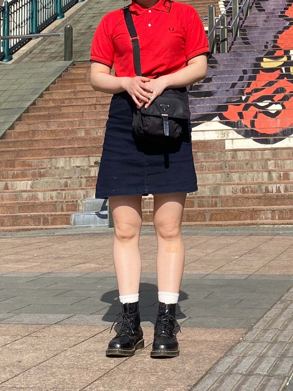 PRADAプラダ　ロゴバックル付きスカート Prada ロゴバックル スカート | ニュートラル | FARFETCH JP