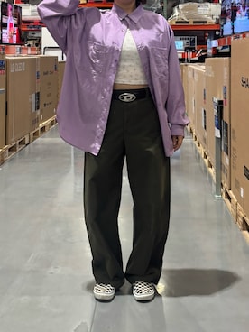 「アイテム（スリッポン）」を使った、miyo_teさん（レディース・158cm・20代）の秋コーディネート