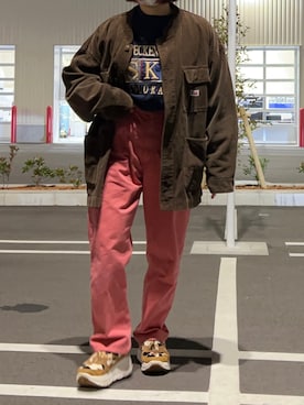 「アイテム（カバーオール）」を使った、miyo_teさん（レディース・158cm・20代）の冬コーディネート